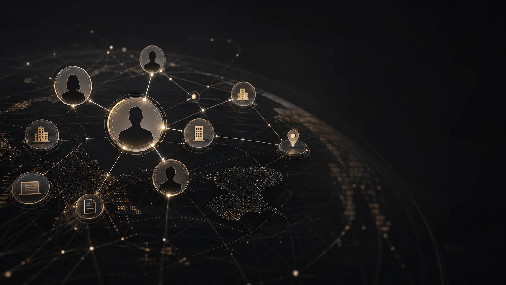 Anonymous entities, organizations, documents and locations connected in a relationship network