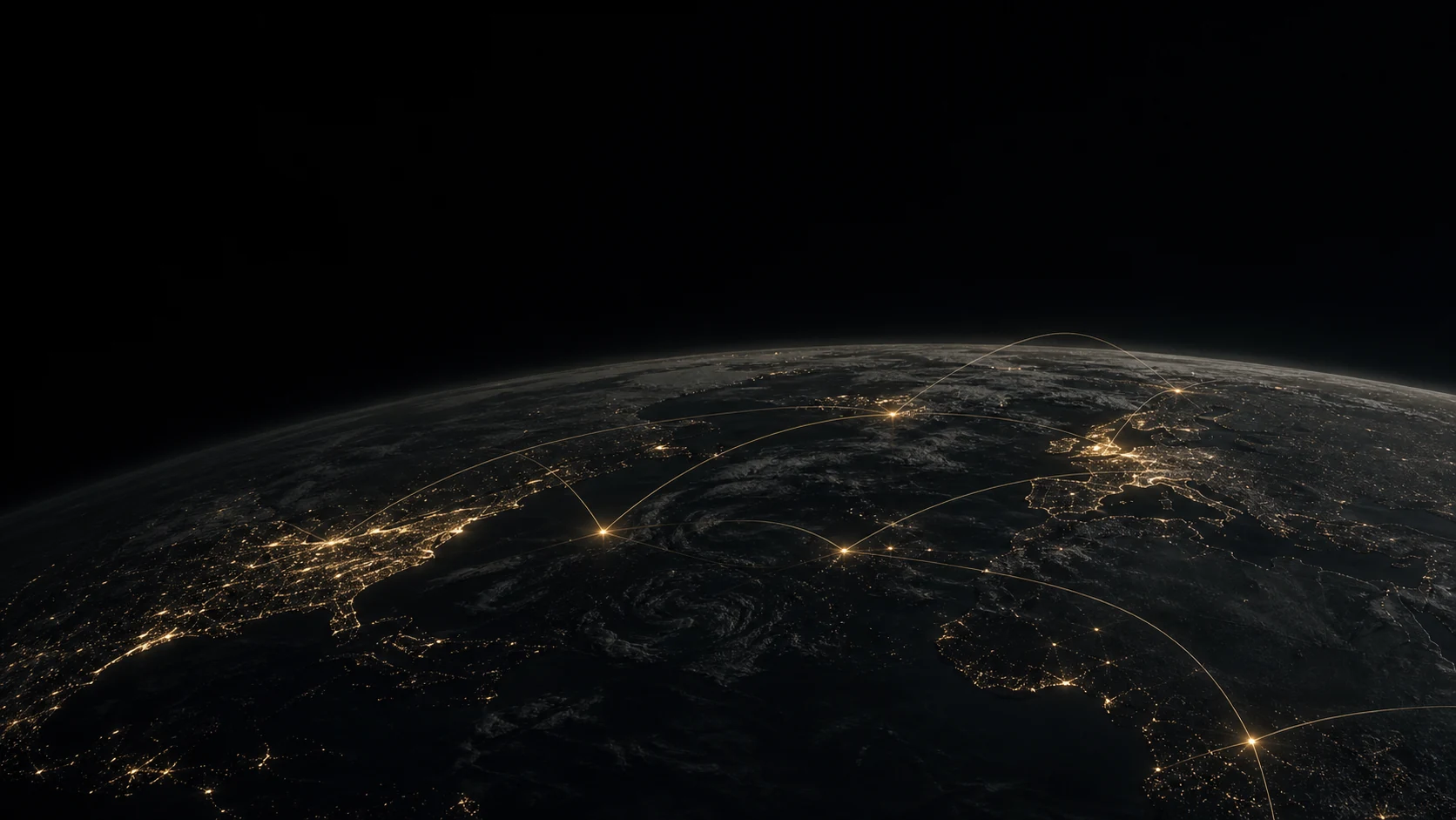 Global public-source signals connected across the night horizon of Earth